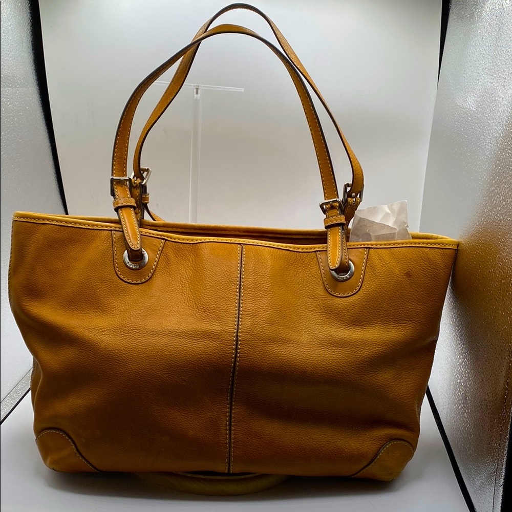 Michael Kors large tote pebbled tan leather some distressing ### see pics